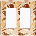 thumbnail image 6 of Metal Light Switch Plate Cover Latte Coffee Beans Brown COF010, 6 of 14