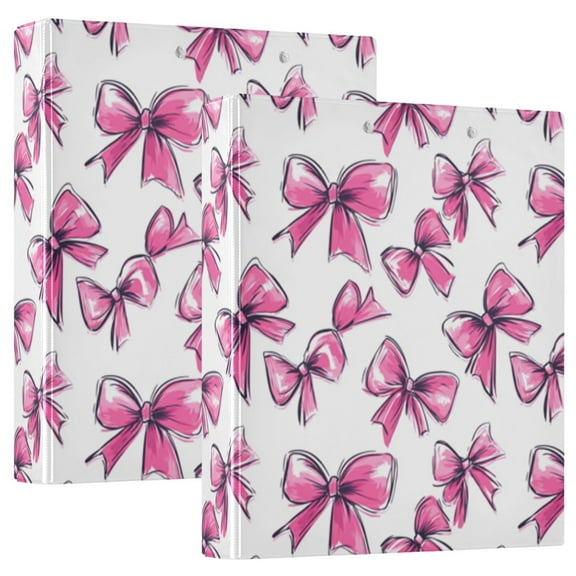 Three Ring Binder Cute Bow 1.5 Inch Round Binder D-Rings for Office Supplies and More