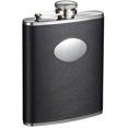 thumbnail image 1 of Flacon de Liqueur en Cuir Noir Montego - 6 oz, 1 of 1