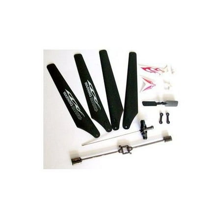 - Syma S032 Full Replacement Set Spare Parts Main Blades Balance Bar Tail Blade Spindle Lock Buckle Tail Decoration Set