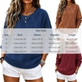thumbnail image 3 of Edvintorg Women's Classic Crew Neck Casual Fall Sweaters Long Sleeve Loose Pullover Knit Top Business Dressy Thick Knitted Sweater, 3 of 8
