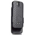 thumbnail image 5 of Nakedcellphone Case with Clip compatible with Kyocera Duraforce Pro Phone, Slim Ribbed Kickstand Cover and [Rotating/Ratchet] Belt Hip Holster Combo for E6810, E6820, E6830, E6833, E6800, 5 of 7