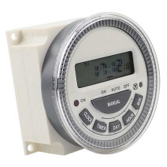 Temporizador programable Yashi digital LCD CN304A CA 220 V gris y blanco