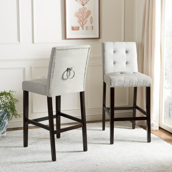 Safavieh Nikita 30.5 in. H Modern Bar Stool with Ring, Set of 2