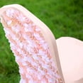 thumbnail image 6 of Efavormart Blush/Rose Gold Satin Rosette Spandex Stretch Banquet Chair Cover, Fitted Chair Cover, 6 of 8