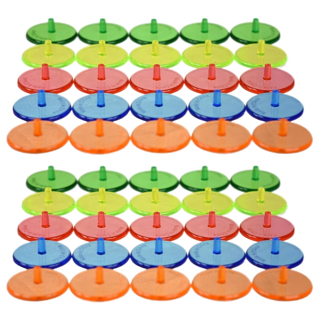 MasteelfCA 100Pcs Golfs Ball Markers Round Transparent Golfs Markers Golfs Ball Positioning Tools Random Color