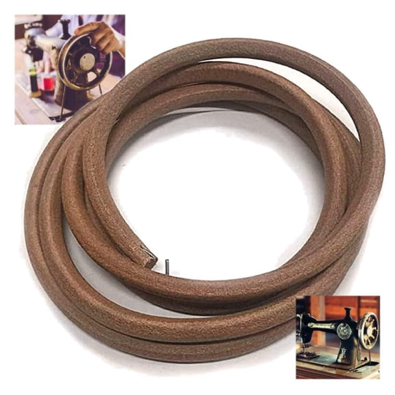 SEWTCO Sewing Machine Belt Part with Real Cow Leather 71 Inch with Hook