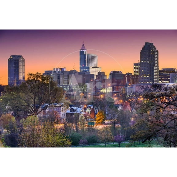 Raleigh, North Carolina, USA Skyline, Scenic Unframed Photographic Print Wall Art by SeanPavonePhoto Sold by Art.Com