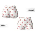 thumbnail image 4 of KLL Hand Drawn Strawberry Pattern Workout Shorts for Women Scrunch Short Gym Yoga Running Sport Active Exercise Fitness Shorts, 4 of 8