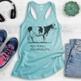 thumbnail image 2 of Moo Money Moo Problems Cow Tank Top, Ladies Racerback Tank Top, Farm Animal Tank, Cute Cow Tank, Cancun, X-Small, 2 of 3