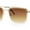 Gold - Brown, variant on Mens Luxury Beveled Lens Rectangular Mobster Mafia Metal Rim Sunglasses Gold - Smoke