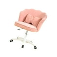 thumbnail image 2 of Luzkey Chaise de Bureau Pivotante avec Roulettes Fauteuil pour Meuble Appartement Rose Pâle, 2 of 8