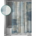 thumbnail image 4 of Blue Beige Waterproof Fabric Shower Curtain, Oil Painting Abstract Art Contemporary Shower Curtain for Bathroom Curtains Bathtubs Hotel Washable Shower Curtains with 12 Hooks Small 36x72in, 4 of 6