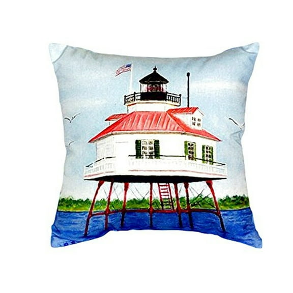 Betsy Drake NC742 18 x 18 in. Drum Point Lighthouse No Cord Pillow