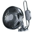 thumbnail image 2 of Electric Car Cooling Fan 12V 24V USB Easily Install Durable Angle Adjustment Suction Holder, 2 of 8