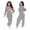 D159/Grey, variant on Onesie Pajamas For Women Cozy Long Sleeve Hooded Jumpsuit For Women Cute Autumn Winter Loungewear Pajamas With Long Pants Classic