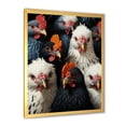 thumbnail image 2 of Designart "Red and White Farm Roosters II" Animals Framed Wall Art - Traditional White Chicken Bedroom Framed Canvas Wall Art, 2 of 6