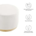 thumbnail image 6 of Modway Tilden Performance Velvet Upholstered Ottoman in Alabaster Natural, 6 of 8