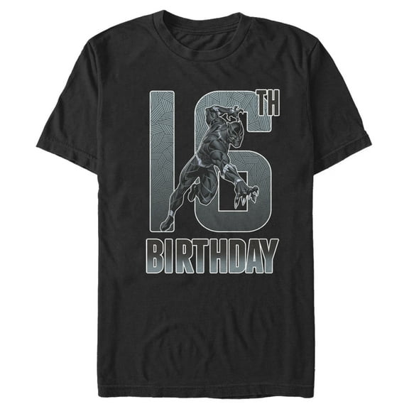 Men's Marvel Black Panther 16th Birthday Graphic Tee Black 5X Large