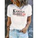 thumbnail image 1 of Camisetas De Manga Corta Para Mujer, Camisetas De Verano Para Deportes, Pesca, SenderismoElection Campaign '24 Presidential Supporter Tee - Polyester & Spandex Blend, Casual Crew Neck Short Sleeve S, 1 of 6