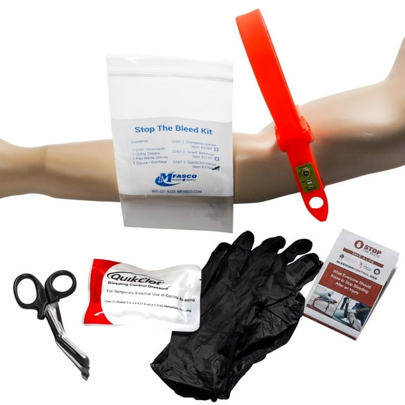 MFASCO Stop The Bleed Kit with Bleeding Control Dressing & Stat Tourniquet