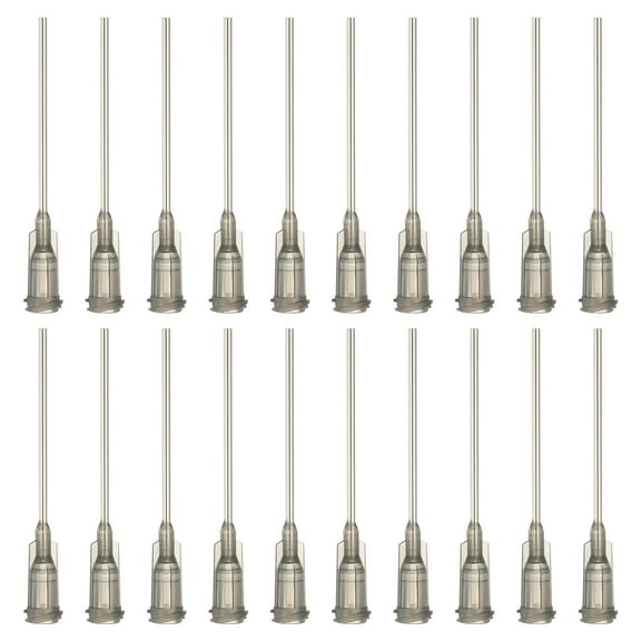 16Ga Dispensing Needles, 102PCS 1.5 Inch Industrial Blunt Tip Dispensing Needle Syringes with Luer Lock Needle for Refilling Liquid Inks Adhesive Glue Oil,Gray