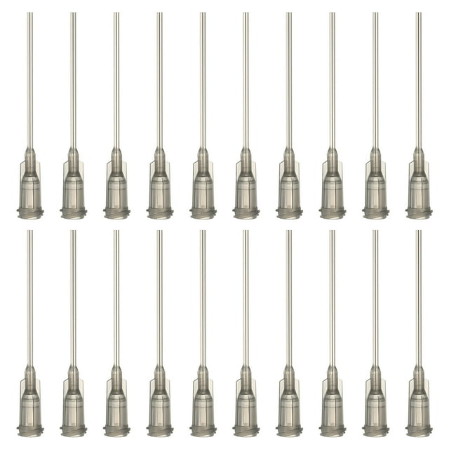 Agujas de dispensación de 16Ga, 102PCS, agujas de dispensación de punta roma de 1.5 pulgadas con jeringas de bloqueo Luer para rellenar tintas líquidas, adhesivos, aceites, gris