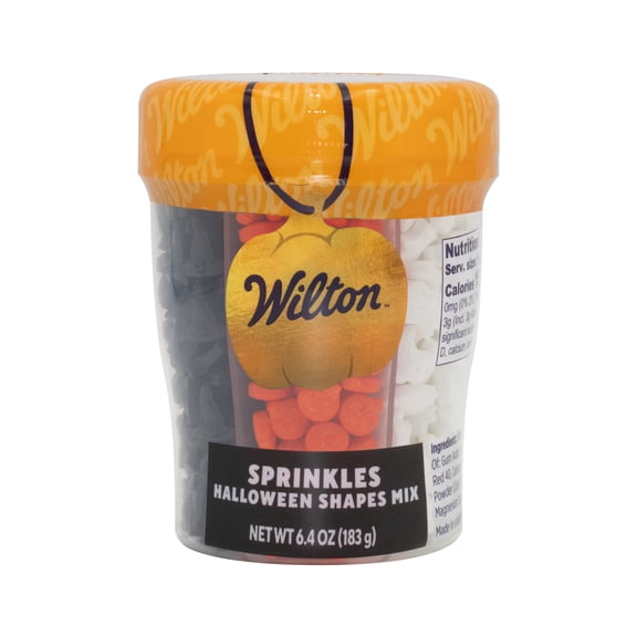 Wilton Halloween Shapes Edible Sprinkle Mix, 6-Cell Variety Pack, Multicolored 6.4 oz