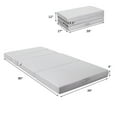 thumbnail image 2 of Gymax 4'' Twin XL Size Foam Folding Mattress Sofa Bed Guests Floor Mat Carrying Handles, 2 of 10
