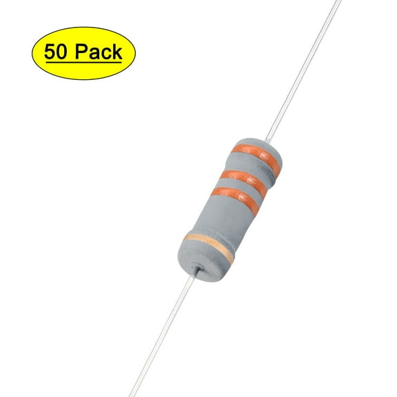 50pcs 2W 33K Ohm Carbon Film Resistor 5% Tolerance 4 Color Bands