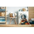 thumbnail image 2 of Ahgly Company Machine Washable Indoor Square Contemporary Red Brown Area Rugs, 4' Square, 2 of 7