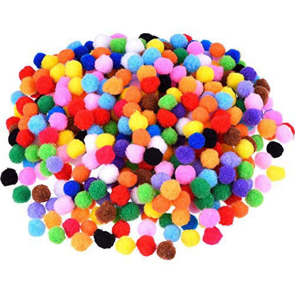 NEW! POM POMS, 400 Pieces. 1/2 Inch. Craft Pom Pom Balls, MADE IN