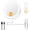 8'' 30x-white, variant on 10" 30X/1X Wall Mounted Lighted Makeup Mirror, 5000mAh Rechargeable, LED Vanity Mirror, 3 Color Dimmable, 360° Swivel, Black