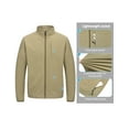 thumbnail image 5 of Little Donkey Andy Men's Lightweight Woven Jacket with Hood Windbreak Water Resistant Sun Protection Softshell Jacket For Runing Hiking Grey Green M, 5 of 7