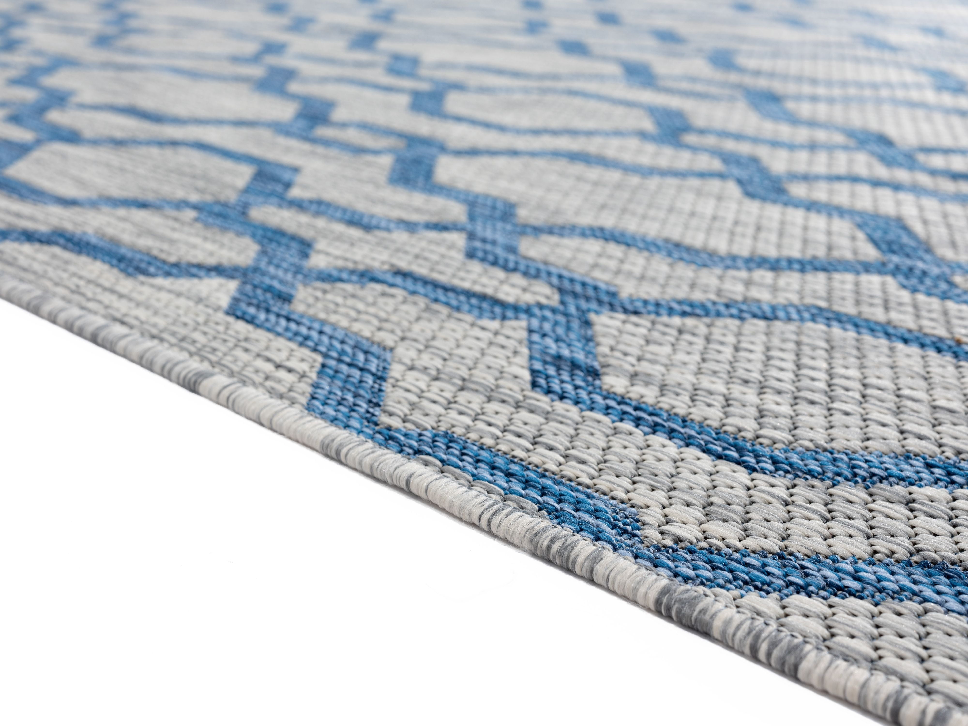 United Weavers Mali Valhalla Contemporary Geometric Area Rug, Blue, 5'3" x 7'6"