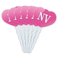 thumbnail image 1 of NV Heart Love Cupcake Picks Toppers - Set of 6, 1 of 1