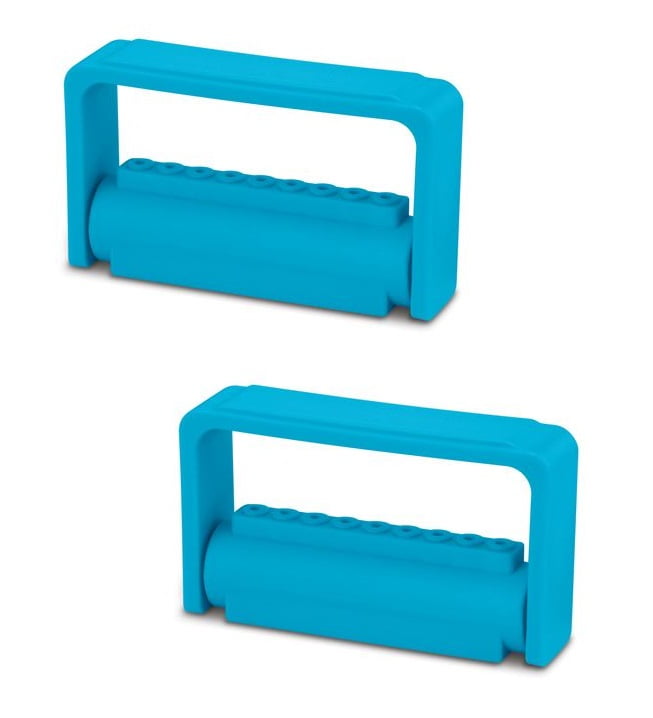 2/Pcs Dental Bur Caddy for 9 Bur Blocks Autoclavable FG Burs Organizer Neon Blue
