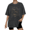1-Black, variant on UNISHE Women's Flowers Grow In The Valley Graphic Vintage Washed T-Shirt Short Sleeve Oversized Tee