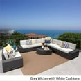 thumbnail image 6 of Noble House Santa Cruz 9-Piece Outdoor Wicker/Metal Sectional Sofa Set in Gray, 6 of 6
