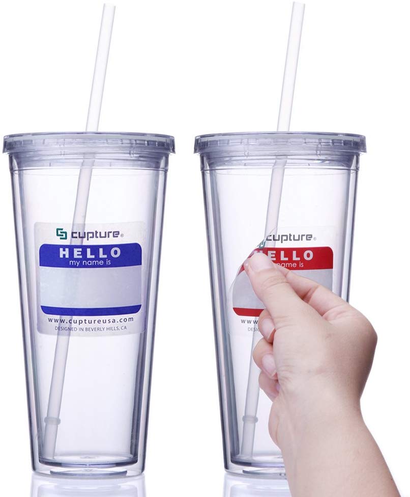 Classic Insulated Double Wall Tumbler Cup with Lid, Reusable Straw