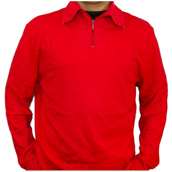 Combed Cotton Men's Ski Zipper Turtleneck Jersey Shirt