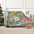 thumbnail image 7 of Yayeee Throw Blanket for Couch Soft Warm 50" x 60" Sofa Chair Bed Decoration, Floral Pattern, 7 of 7