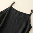 thumbnail image 5 of Lovskoo Womens Cotton Linen Tank Tops Summer Casual Sleeveless V Neck Camisole Loose Spaghetti Strap Cami Shirts Black, 5 of 9