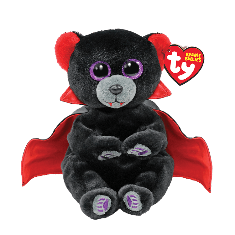 Ty Beanie Baby Bellies BEARLA the Halloween Vampire Bear (6 Inch