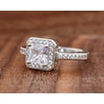 thumbnail image 3 of Bow Jewel 1.57 Ct Princess Cut Lab Created Diamond Anniversary Ring - Engagement Wedding Ring - Wedding Breathtaking Halo Ring for Women's - Forever Wedding Ring for Her - Handmade Jewelry, 3 of 8