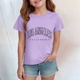 thumbnail image 2 of Ketyyh-chn99 Children'S Tee Shirts Girls Short Sleeved Tops Comfortable Breathable Fashionable Printed Girls Tops Size for 2-3 Years,Purple, 2 of 5