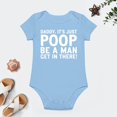 thumbnail image 4 of Daddy, It's Just Poop - Baby Clothes - Funny Newborn Bodysuit Outfits for Boys And Girls Sky Blue-style 12months, 4 of 7