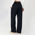 thumbnail image 6 of Ltctricy Sweatpants for Women Wide Leg Baggy Lounge Travel Pants Athletic Workout Casual Drawstring Pants with Pockets, 6 of 7