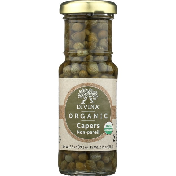 Divina Organic Capers, 3.5 Ounce (Pack of 12)