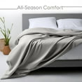 thumbnail image 5 of Vellux Jersey Knit 3-Piece Twin Sheet Set, Cotton Blend, Grey, 5 of 5